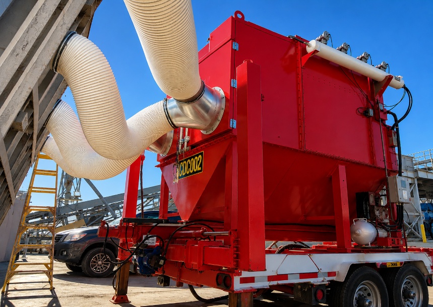 Galaxy Pollution Control mobile dust collector on site